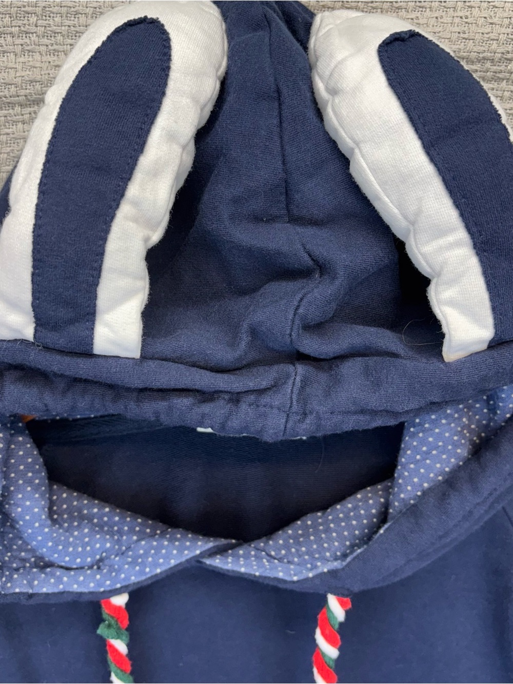 Yue Ran Blue Hooded Pullover Poncho Cape YM YOUMU Bunny Rabbit Boho Festival - Picture 3 of 10